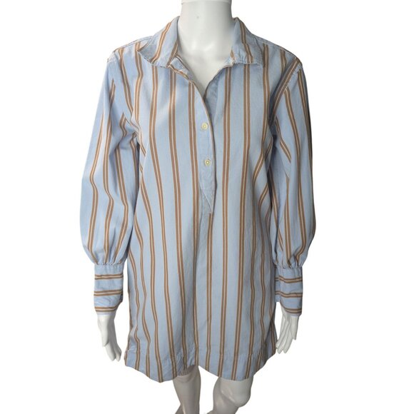 Free Assembly Shirt Mini Dress Womens Sz S Striped Coastal Minimalist Capsule - Picture 1 of 10